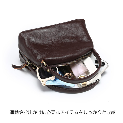 ボストンバッグ ミニボストン ショルダーバッグ 本革 レザー 革