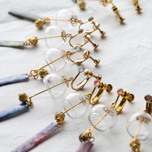 十種・風鈴 - 和風 ハンドメイドイヤリング（ピアスに変更可/耳飾り