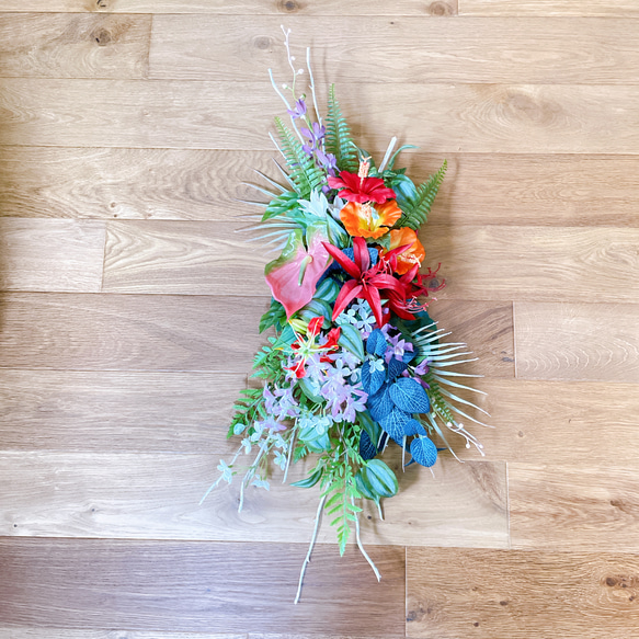 人気！ハイビスカスビッグリースハンドメイド