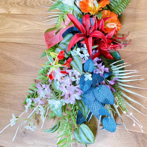 人気！ハイビスカスビッグリースハンドメイド