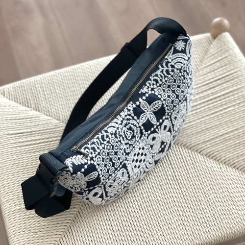 mina perhonen yukinohiハンドメイド ボディバッグ リネン麻 バッグ