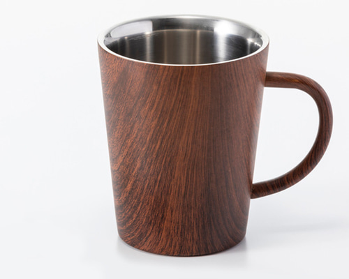 WD-2052AW ウッドデザイン 二重構造マグ1P （ステンレス マグカップ