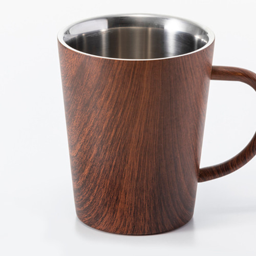 WD-2052AW ウッドデザイン 二重構造マグ1P （ステンレス マグカップ
