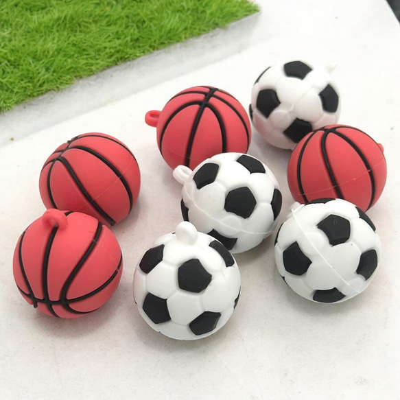 チャーム 3D ボール スポーツ 2個 キーホルダー ハンドメイド 手芸