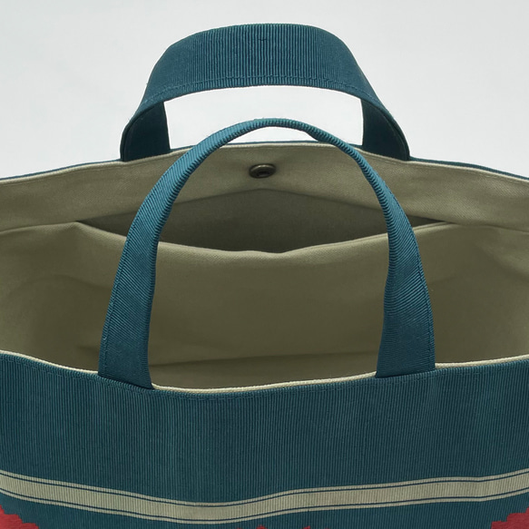 《帯リメイク》帯バッグヨコ（持ち手共布） 3枚目の画像