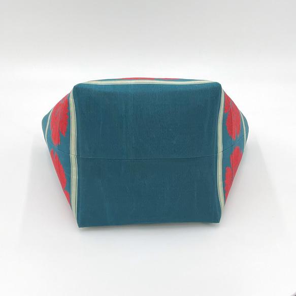 《帯リメイク》帯バッグヨコ（持ち手共布） 4枚目の画像