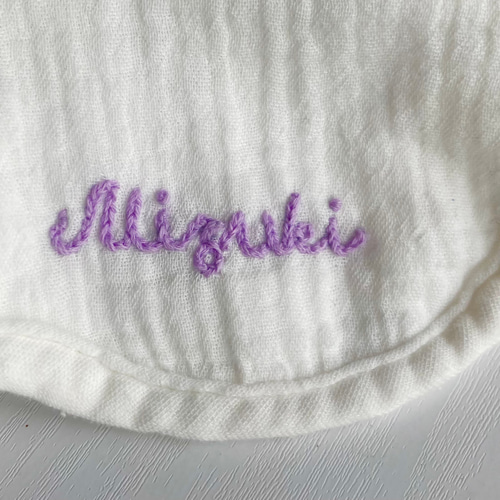 ハンドメイドスタイ　あいり様 名入り 手刺繍 スタイ ［魚］ スタイ・よだれかけ AriAri20 通販