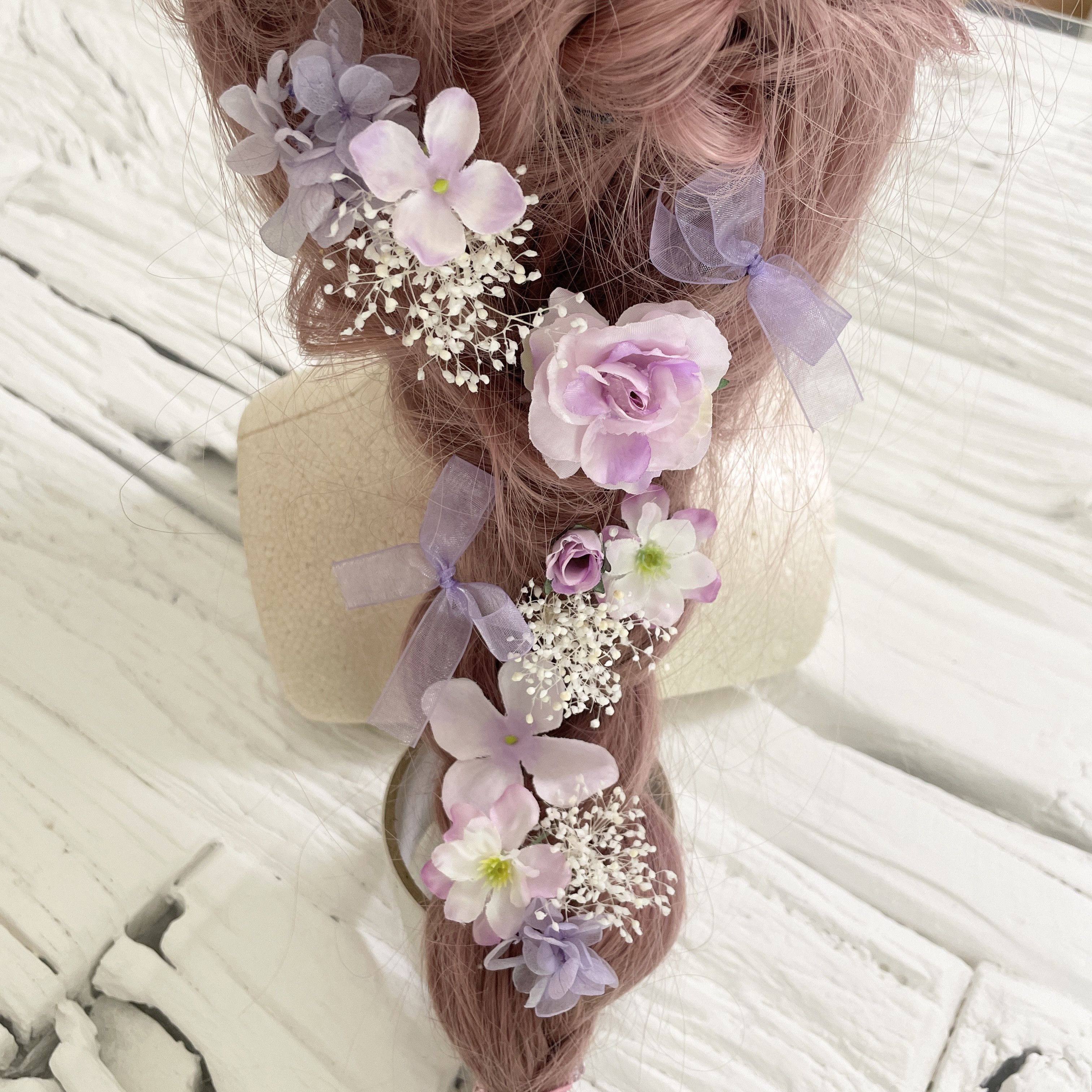 紫 パープル ヘアアクセサリー ヘッドドレス 和装 髪飾り 紫 ヘアアクセサリー 髪飾り 和装 パープル ヘッドドレス