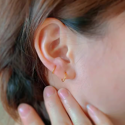 24K(片耳)K24純金フープピアス24金ピアス 24Kゴールドピアス24 24K(片耳)K24純金フープピアス24金ピアス 24Kゴールドピアス24