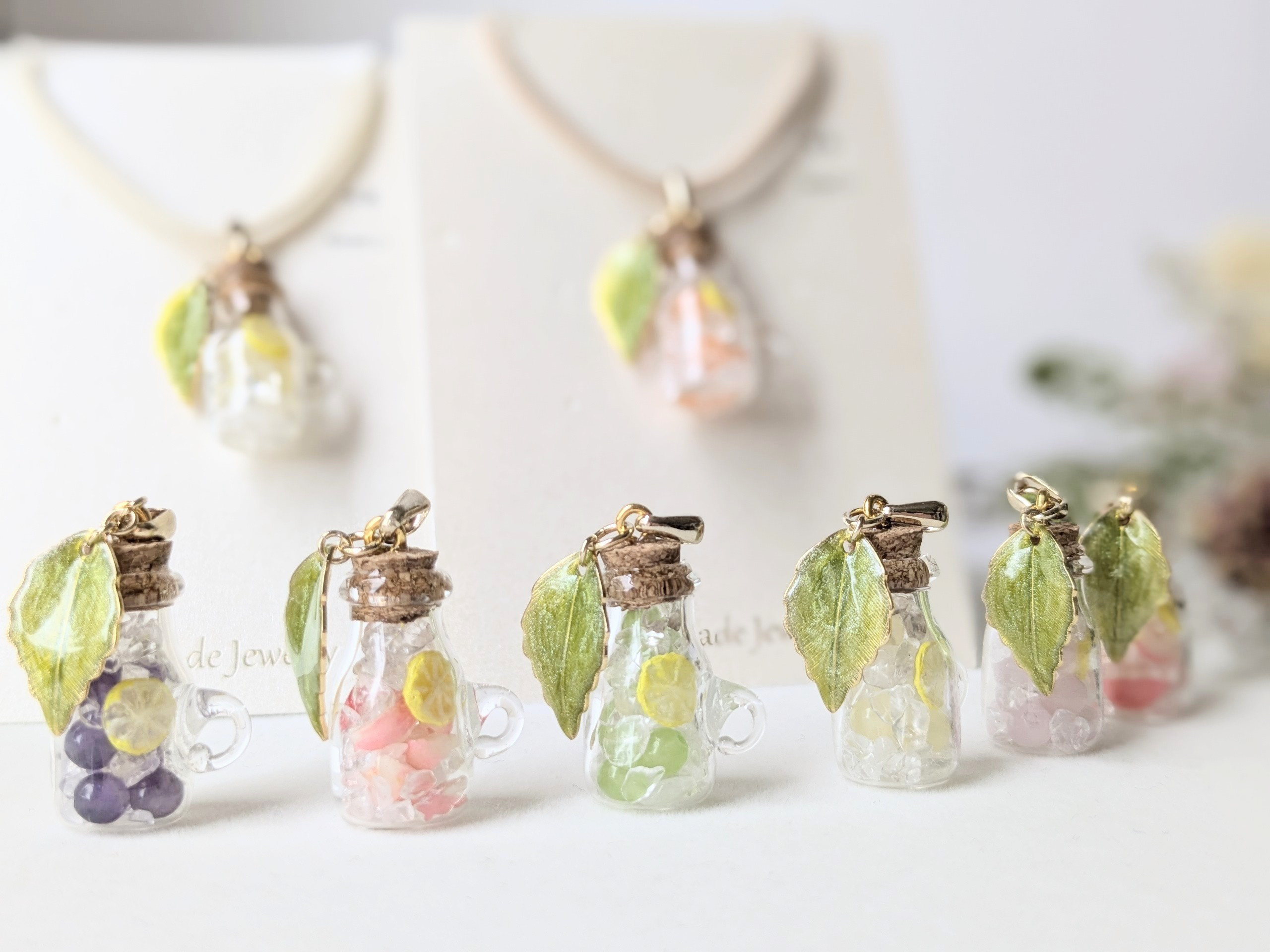 果実モチーフ瓶詰めペンダント☆〜果実と共に〜☆