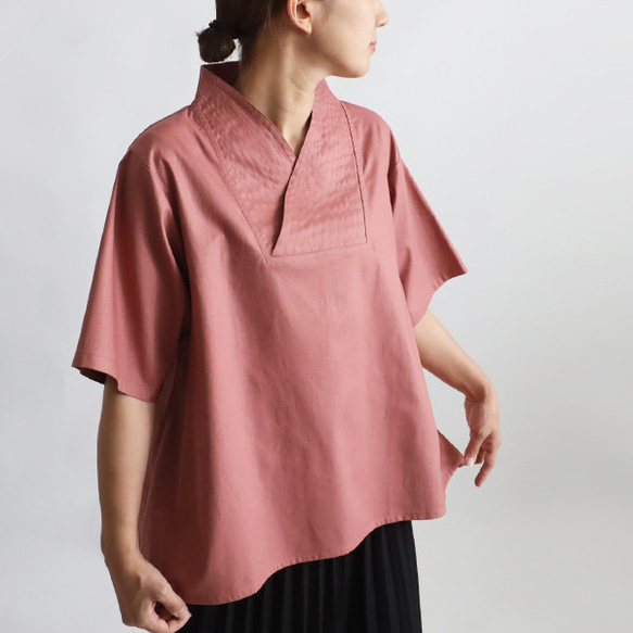 ラスト3 夏SALE 上質ギマ擬麻コットン 和装 重ね襟 Vネック