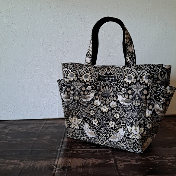 新色 ウィリアムモリスいちご泥棒 トートバッグ バッグインバッグ