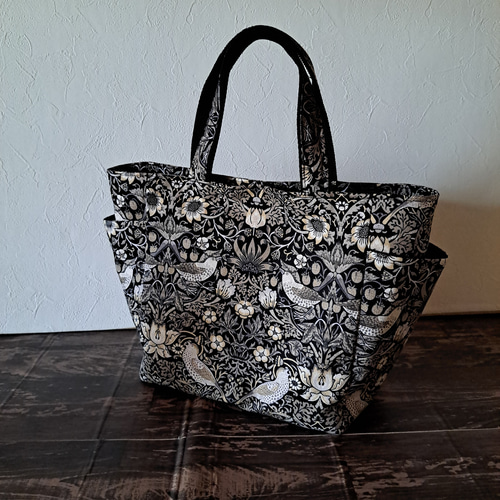 新色 ウィリアムモリスいちご泥棒 トートバッグ バッグインバッグ