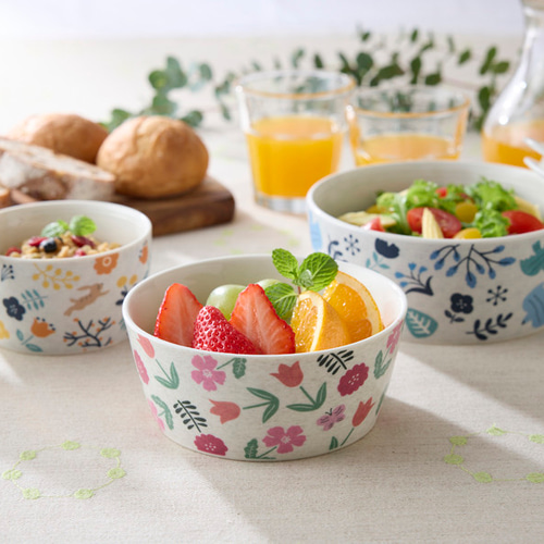 M●希少廃盤  カントリーウェア食器3客(15点)セット MYS-3003P mysa ミーサ 高気密レンジパック3Pセット （かわいい 磁器