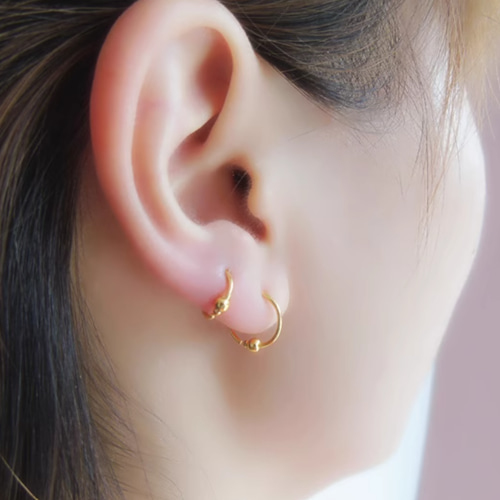 24K(片耳)K24純金丸玉フープピアス24金ピアス 24Kゴールド 24K(片耳)K24純金丸玉フープピアス24金ピアス 24Kゴールド