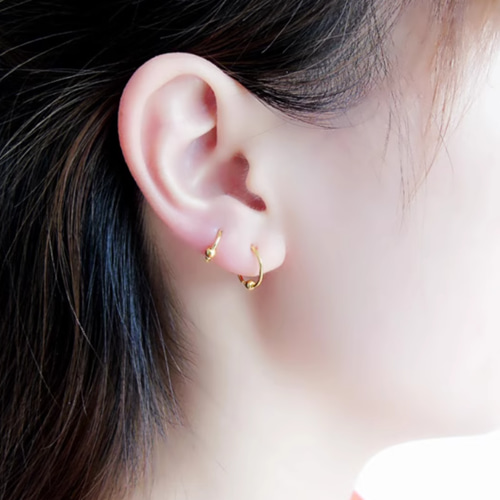 24K(片耳)K24純金丸玉フープピアス24金ピアス 24Kゴールド 24K(片耳)K24純金丸玉フープピアス24金ピアス 24Kゴールド