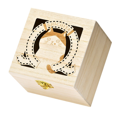 N7-3003A SHICHITA 猫 豆鉢揃 木箱入【日本製 美濃焼】（磁器 猫 小皿