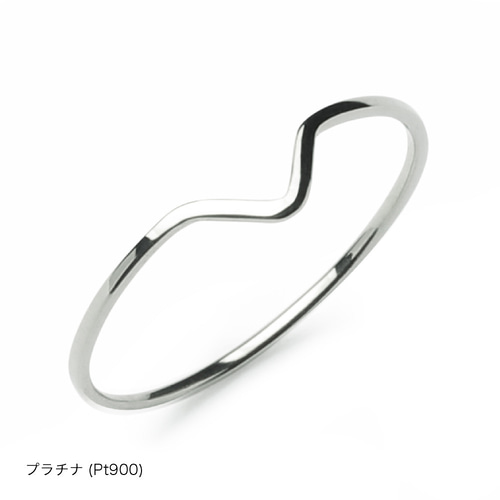 極細リング【V-ring】指輪 18金 K18 ピンクゴールド プラチナ 華奢