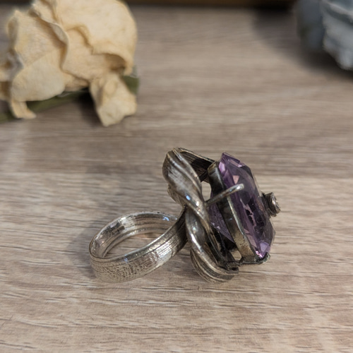 アメジストの猫リング 指輪・リング 子ねこのシルバーリング 通販