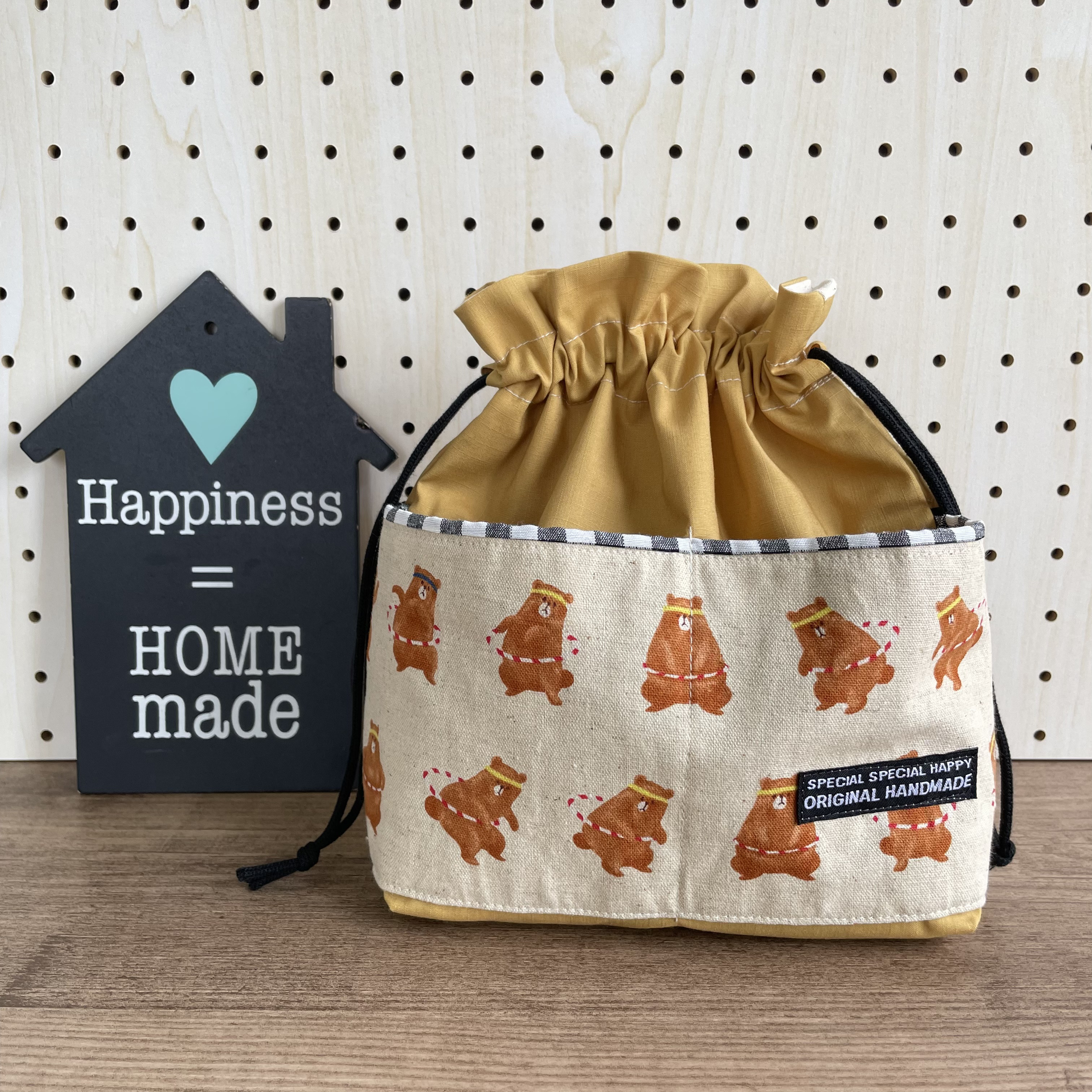 メッシュポケット付き PORTER 迷彩巾着袋