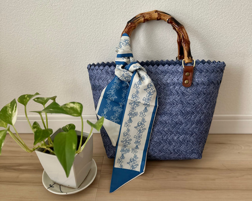 新品 インスタ人気！かごバッグ バンブー 竹 リボン付き M imgrc0091588452.jpg