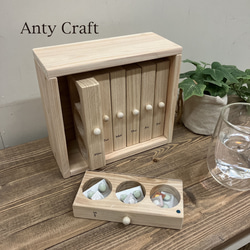 [新品未使用]　薬箱　おしゃれ　木製小物入れ SALE】【引取可能】1週間の天然木（桧）薬ケース 飲み忘れ防止薬