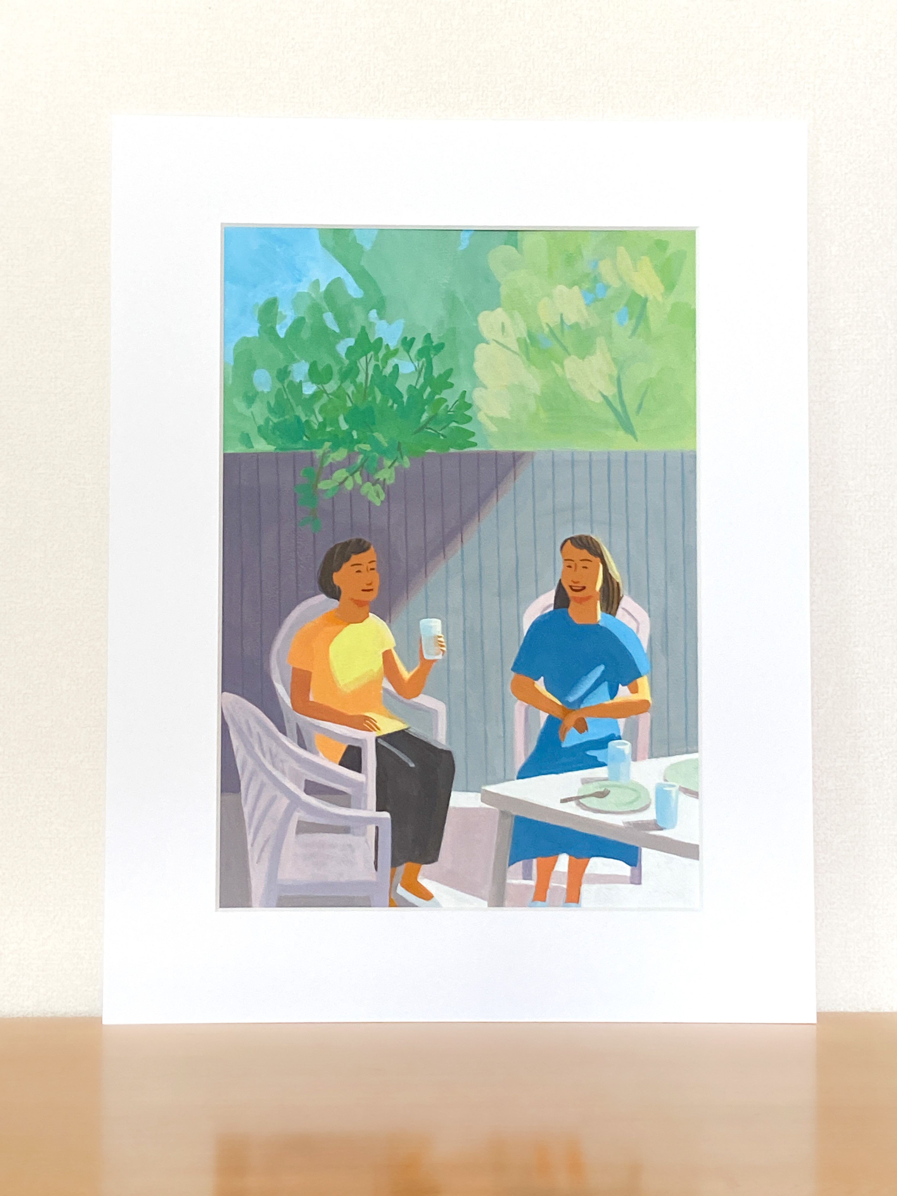 マット付きイラスト原画「5月」　アートを飾ってみたい方へ