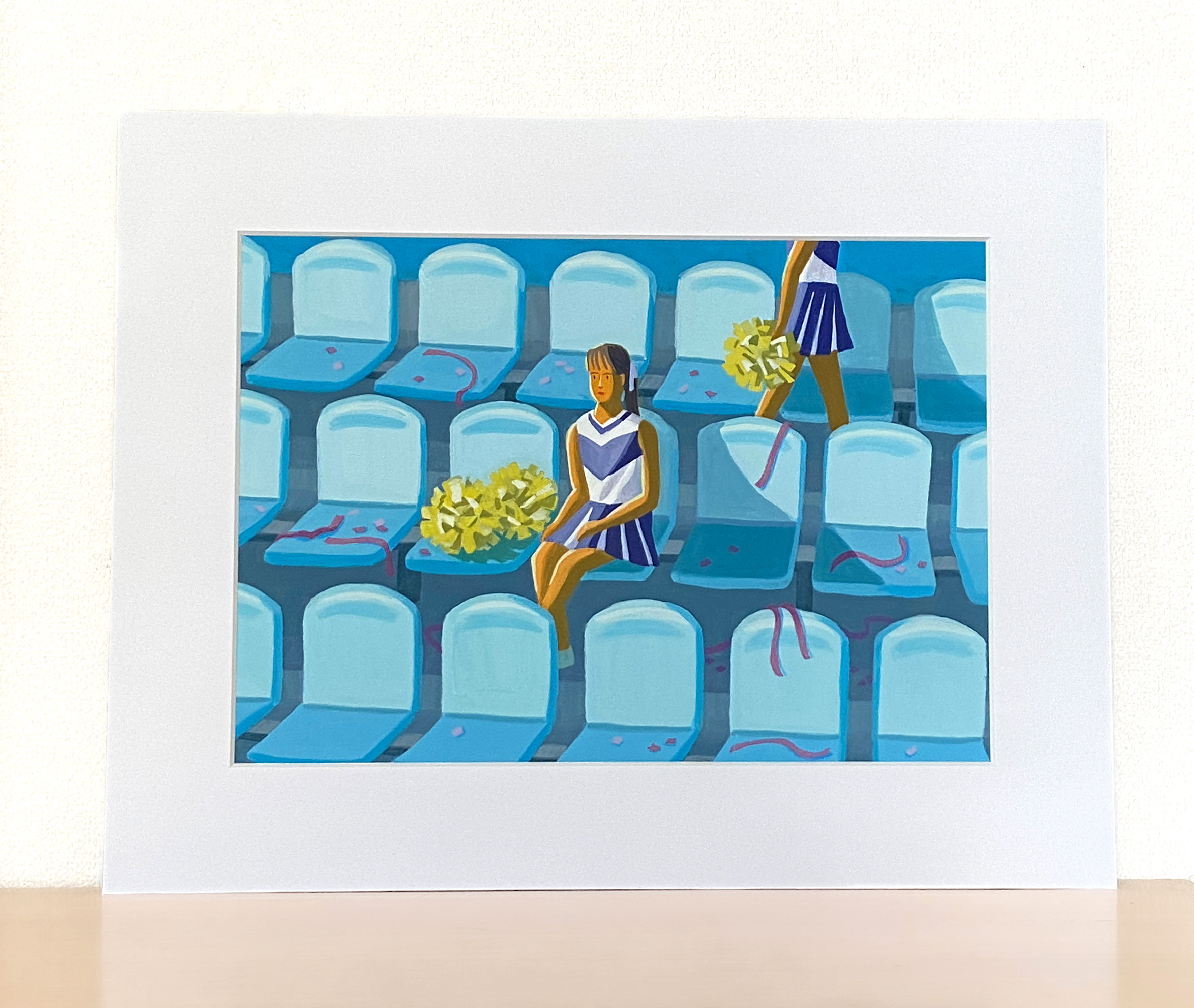 マット付きイラスト原画「Game over」　アートを飾ってみたい方へ