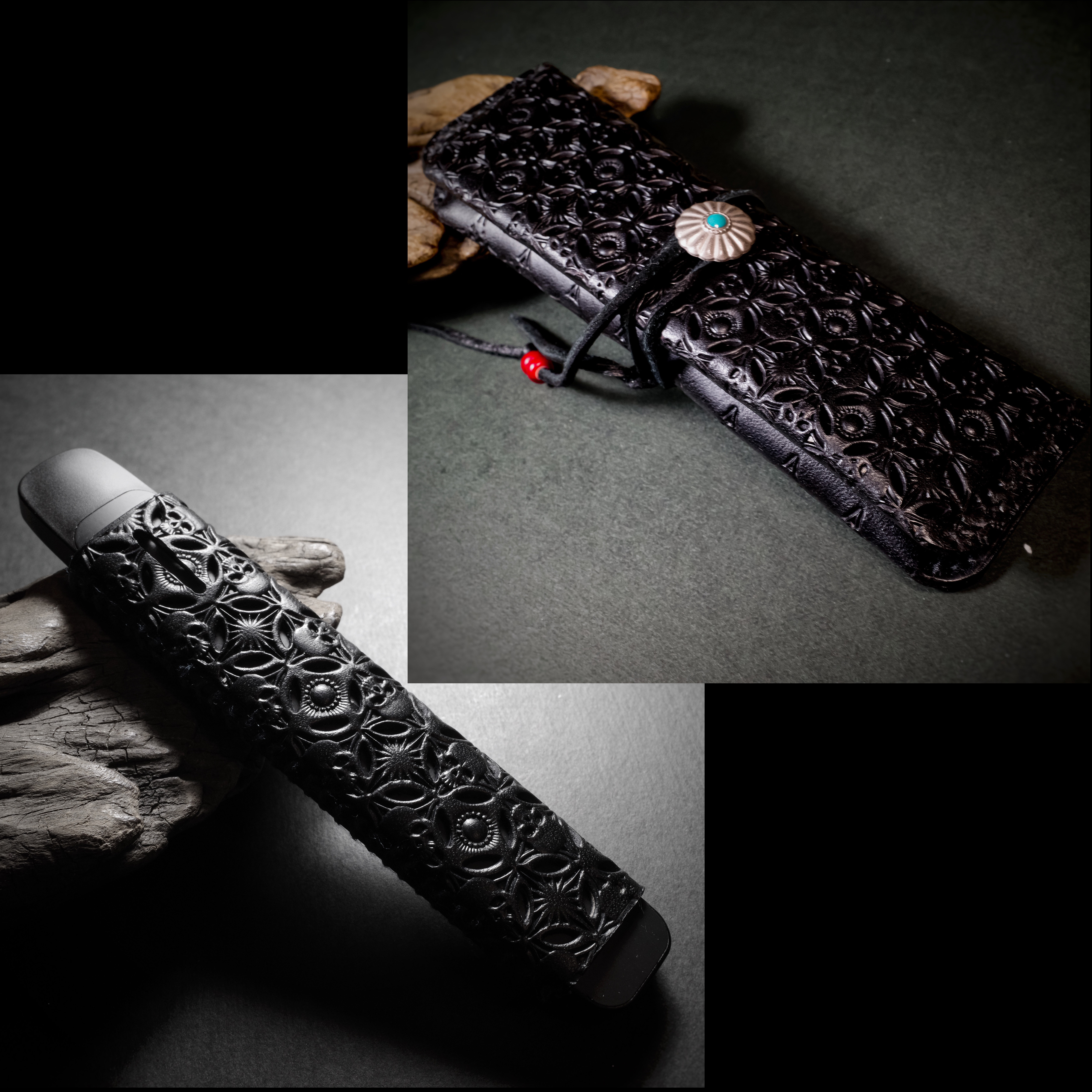 【DR.VAPE2】ドクターベイプ2  ケース&カバー  〝髑髏混〟漆黒 透彫