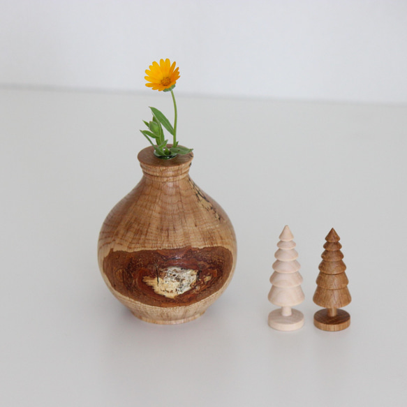 一輪挿し フラワーベース 木の置物 セット NO41 一輪挿し・花瓶・花器