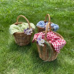 Red gingham basket レッドギンガムバスケット 3枚目の画像