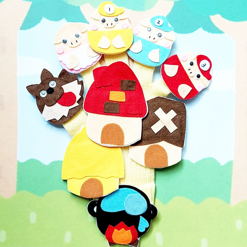 三びきのぶた 手袋シアター てぶくろシアター おもちゃ・人形 ク