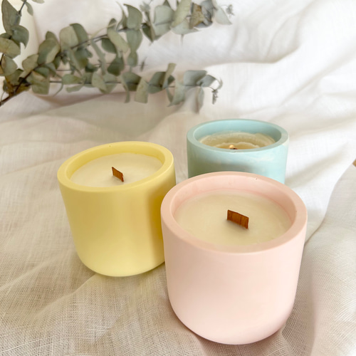 優しさと愛を♡ピンク色ののジェスモナイトキャンドルホルダー&ソイ