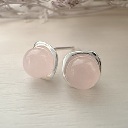 天然石 選べる3種類のスタッドピアスSV925 4枚目の画像