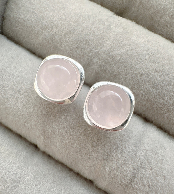 天然石 選べる3種類のスタッドピアスSV925 13枚目の画像