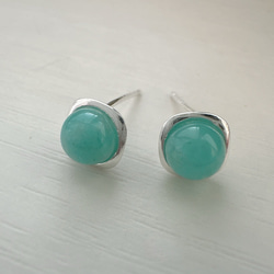 天然石 選べる3種類のスタッドピアスSV925 12枚目の画像