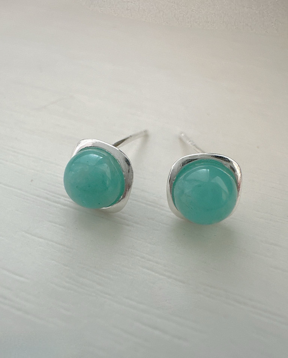 天然石 選べる3種類のスタッドピアスSV925 12枚目の画像