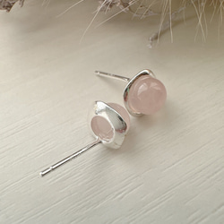 天然石 選べる3種類のスタッドピアスSV925 15枚目の画像