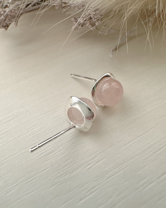 天然石 選べる3種類のスタッドピアスSV925 15枚目の画像