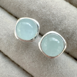 天然石 選べる3種類のスタッドピアスSV925 7枚目の画像