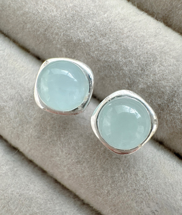 天然石 選べる3種類のスタッドピアスSV925 7枚目の画像