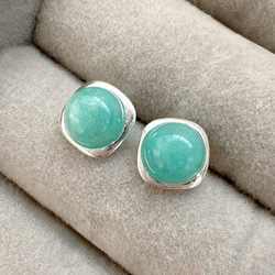 天然石 選べる3種類のスタッドピアスSV925 10枚目の画像