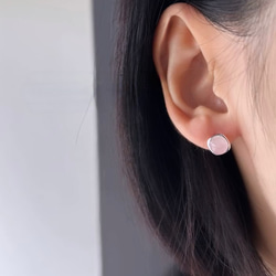 天然石 選べる3種類のスタッドピアスSV925 14枚目の画像