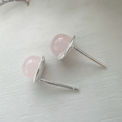 天然石 選べる3種類のスタッドピアスSV925 16枚目の画像