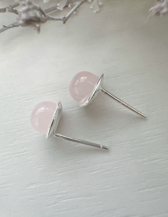 天然石 選べる3種類のスタッドピアスSV925 16枚目の画像