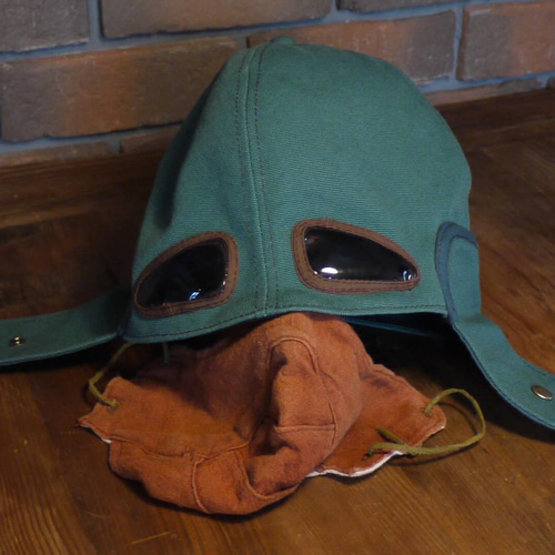 WW2 実物 フライトキャップ ゴーグル WW2 ナチスドイツ軍 オートバイ