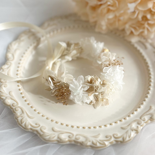 送料無料】ペット用花冠 リボンが選べる 犬 猫 うさぎ 花かんむり