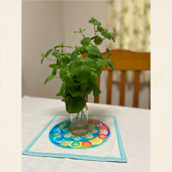 Sサイズ（21㎝×21㎝）マンダラクロス … 柔らかい色合いに癒されます(ˇ◡ˇღ) 7枚目の画像