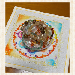 Sサイズ（21㎝×21㎝）マンダラクロス … 柔らかい色合いに癒されます(ˇ◡ˇღ) 9枚目の画像