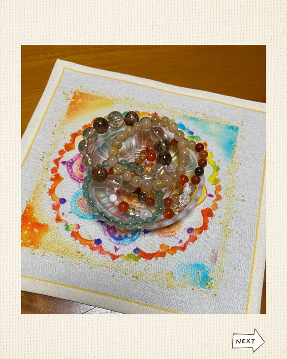 Sサイズ（21㎝×21㎝）マンダラクロス … 柔らかい色合いに癒されます(ˇ◡ˇღ) 9枚目の画像
